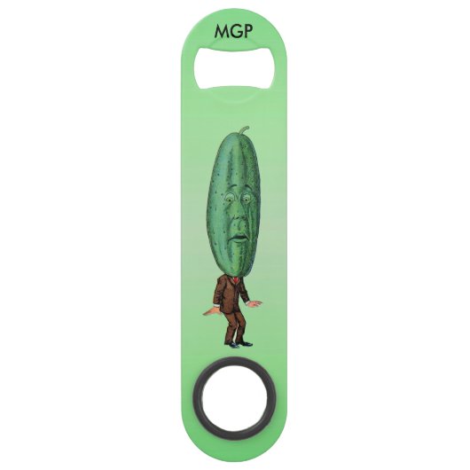 Fantasy Pickle Man Brown Suit Speed Flessenopener (Voorkant)