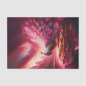 Fantasy Pink Peacock in de roze wereld Tissuepapier (Voorkant)