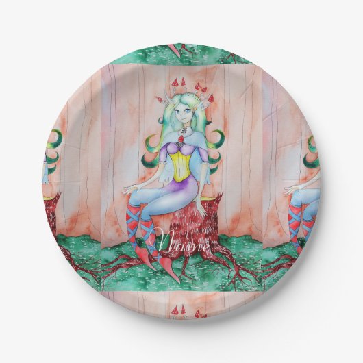 Fantasy Pixie Fairy Thunder_Cove Papieren Bordje (Voorkant)