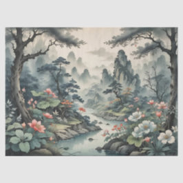 Fantasy Plant en Flower Forest Tissue Paper Tissuepapier