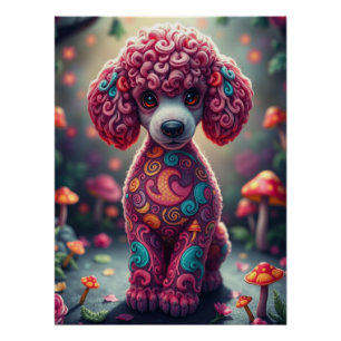 Fantasy Poedel Puppy Art Perfect Poster
