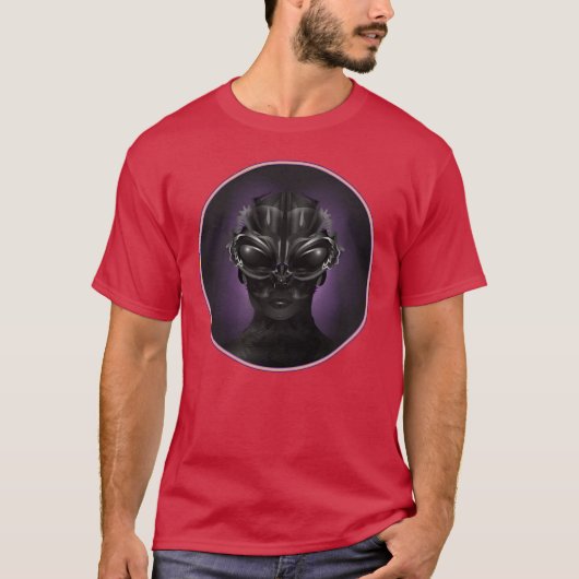 Fantasy portrait of an etraterrestrial being frien t-shirt (Voorkant)