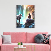 Fantasy- Premium omwikkeld canvas (glans) Afdruk (Insitu (Woonkamer))