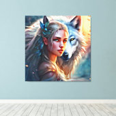 Fantasy- Premium omwikkeld canvas (glans) Afdruk (Insitu (Houten vloer))