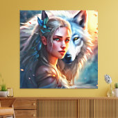 Fantasy- Premium omwikkeld canvas (glans) Afdruk (Insitu (Woonkamer))