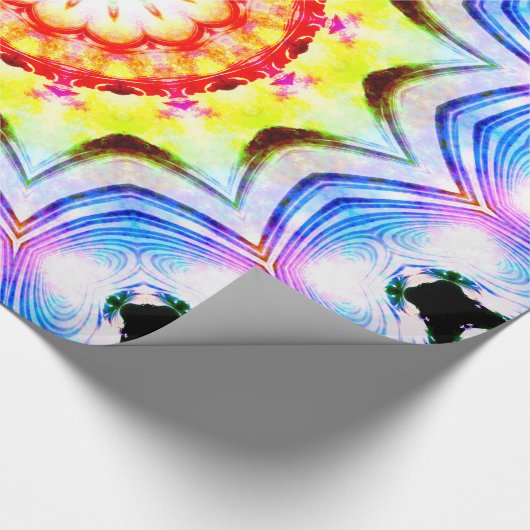 Fantasy Priest Mage Magical Vibrant Mandela Cadeaupapier (Hoek)