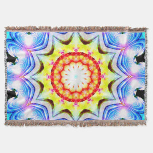 Fantasy Priest Mage Magical Vibrant Mandela Deken