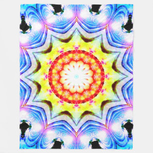 Fantasy Priest Mage Magical Vibrant Mandela Fleece Deken