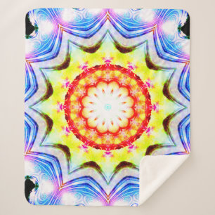 Fantasy Priest Mage Magical Vibrant Mandela Sherpa Deken