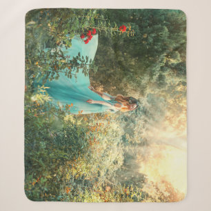 Fantasy Princess: Zomer Natuur Vintage. Sherpa Deken