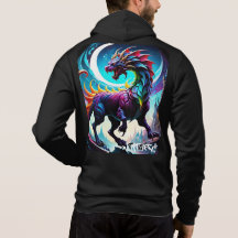 Fantasy Rainbow Dragon met Moon Hoodie