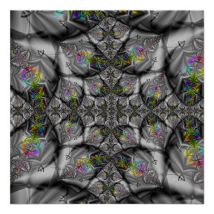 Fantasy Rainbow Fractal Art Perfect Poster