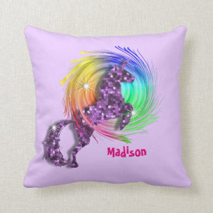  Fantasy Rainbow Unicorn, speciaal gepersonaliseer Kussen