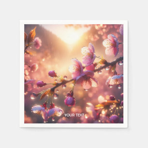 Fantasy Raindrops Cherry Petals Servet