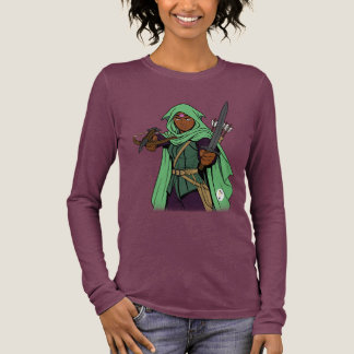 Fantasy Ranger – Groene gehelmde avonturier kunst Tri-Blend Shirt