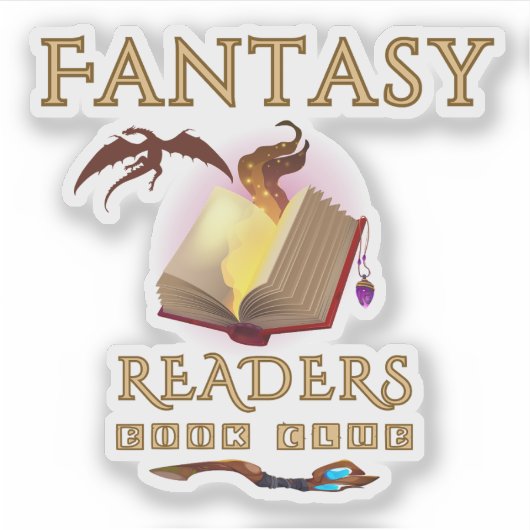 Fantasy Reader Book Club Bookish Sticker (Voorkant)