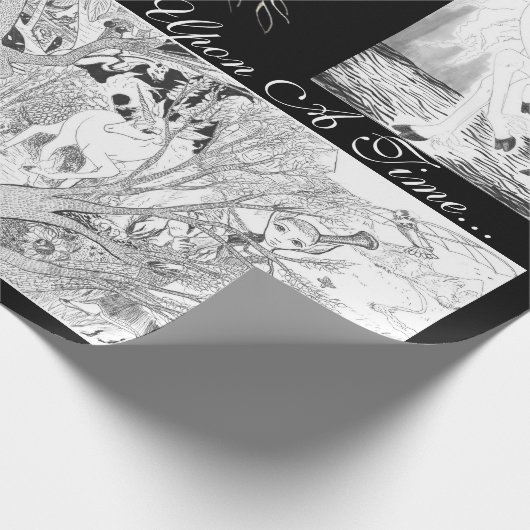 Fantasy Realm en Fairytale Calligrafie Art Cadeaupapier (Hoek)