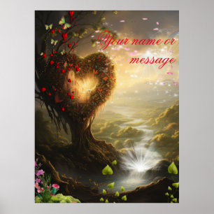 Fantasy Realms of Magic Scenery design Poster