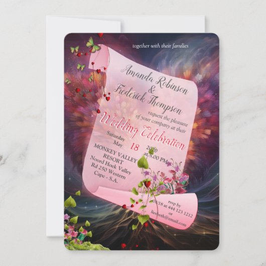 Fantasy Realms of Magic Scenery design Uitnodiging (Voorkant)