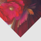 Fantasy Red Fairy Red Flowers ontkoppeling Tissuepapier (Detail)