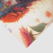 Fantasy Red Fairy Red Flowers ontkoppeling Tissuepapier (Detail)