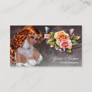 Fantasy Redhead Roos Woman Visitekaartje 2