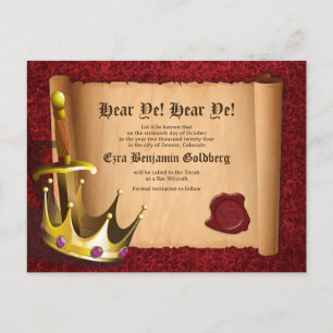 Fantasy Ridder Middeleeuwse Bar Mitswa Sla de Datu Briefkaart