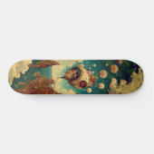 Fantasy robot ship wall art skateboard (Horz)