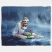 FANTASY-ROOS FLEECE DEKEN (Voorkant (Horizontaal))