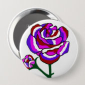 Fantasy Roos Round Button (Voorkant /achterkant)