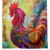 Fantasy Rooster Douchegordijn (Voorkant)