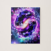 Fantasy Roze en Paarse Swirly Cosmic Space Event Legpuzzel (Verticaal)