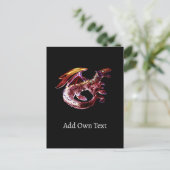 Fantasy Ruby Reds Draak Briefkaart (Staand voorkant)