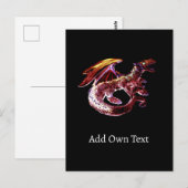 Fantasy Ruby Reds Draak Briefkaart (Voorkant / Achterkant)