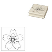 Fantasy Sakura (Cherry Blossom) Rubber Stamp Rubberstempel (Gestempeld)