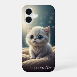 Fantasy Schattige Baby Kitty Cat Lover's gepersona iPhone 16 Hoesje