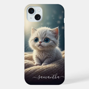 Fantasy Schattige Baby Kitty Cat Lover's gepersona iPhone 15 Plus Case