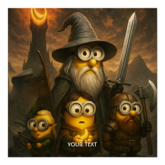 Fantasy Schattige Bananas Brave Party Perfect Poster (Voorkant)