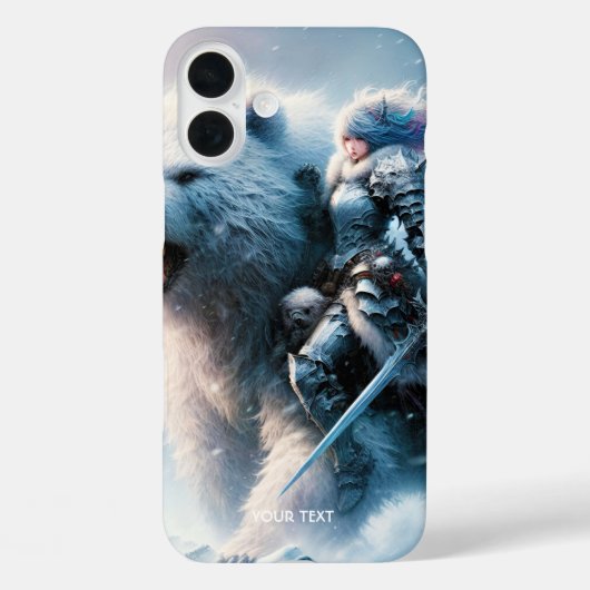 Fantasy Schattige Beer Vrouw Warrior Case-Mate iPhone Case (Achterkant)
