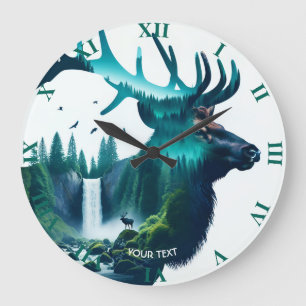 Fantasy Schattige Big Elk Landscape Grote Klok