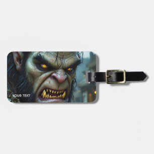 Fantasy Schattige Big Strong Warrior Bagagelabel