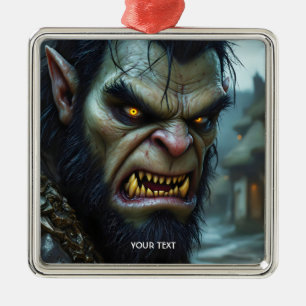 Fantasy Schattige Big Strong Warrior Metalen Ornament
