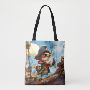 Fantasy Schattige Bird Captain Pirate Draagtas