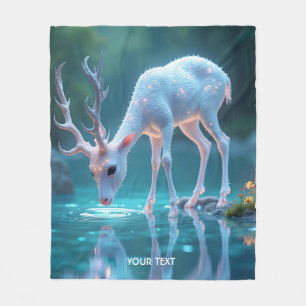 Fantasy Schattige Blue Baby Deer Fleece Deken