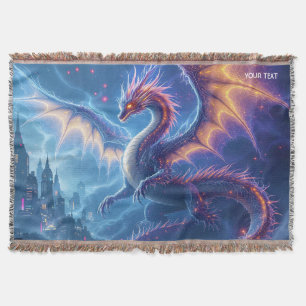 Fantasy Schattige Blue Dragon City Deken
