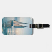 Fantasy Schattige Boat Zee Sun Bagagelabel (Voorkant horizontaal)