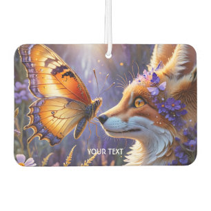 Fantasy Schattige Butterfly Fox Flowers Luchtverfrisser