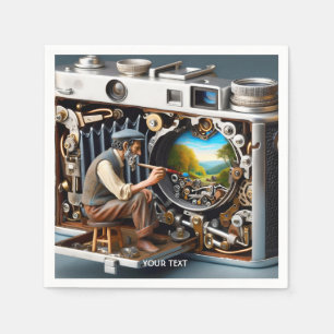 Fantasy Schattige cameraschilderlandschap Servet