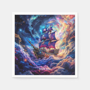 Fantasy Schattige Clouds Ship Space Servet
