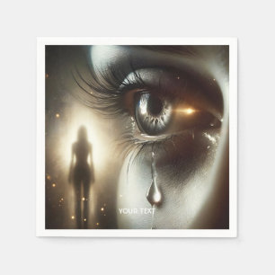 Fantasy Schattige Crying Girl Eye Servet